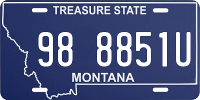 MT license plate 988851U