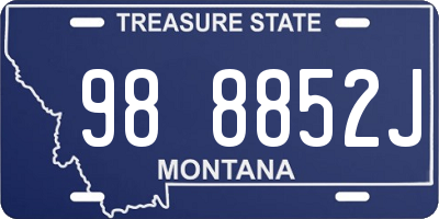 MT license plate 988852J