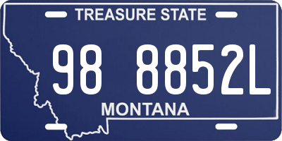 MT license plate 988852L