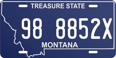 MT license plate 988852X