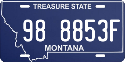 MT license plate 988853F