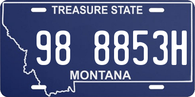 MT license plate 988853H