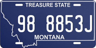 MT license plate 988853J