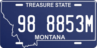 MT license plate 988853M