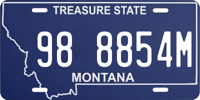 MT license plate 988854M