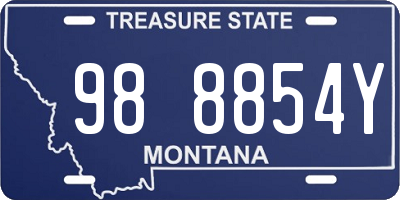 MT license plate 988854Y