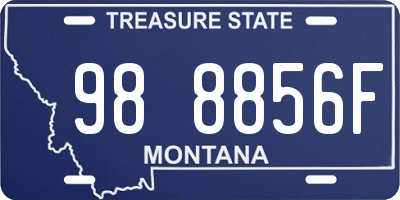 MT license plate 988856F