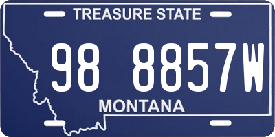 MT license plate 988857W