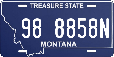 MT license plate 988858N