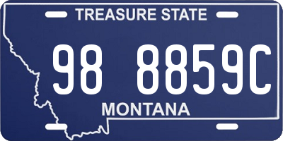 MT license plate 988859C