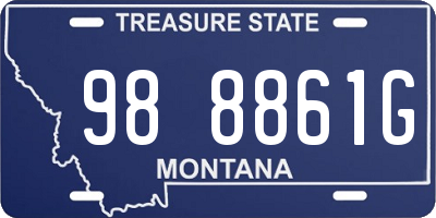 MT license plate 988861G