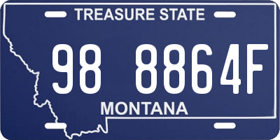 MT license plate 988864F