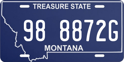 MT license plate 988872G