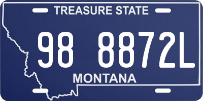 MT license plate 988872L