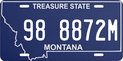 MT license plate 988872M