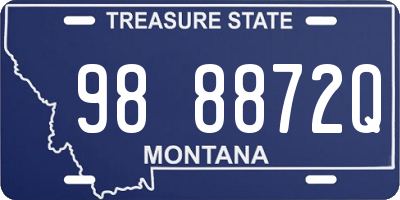 MT license plate 988872Q