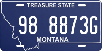 MT license plate 988873G