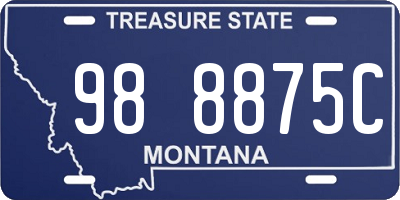 MT license plate 988875C