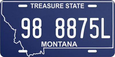 MT license plate 988875L