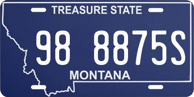 MT license plate 988875S