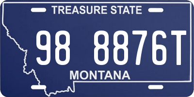 MT license plate 988876T