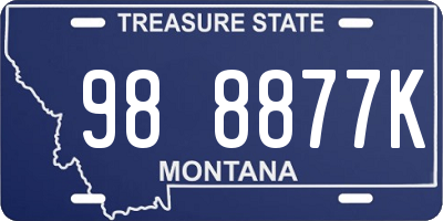 MT license plate 988877K