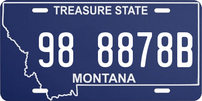 MT license plate 988878B