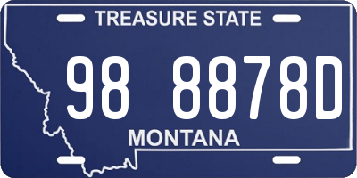 MT license plate 988878D