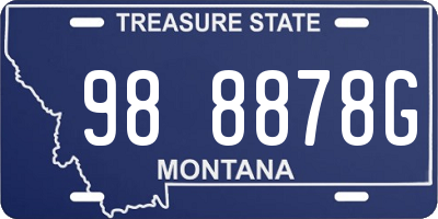 MT license plate 988878G