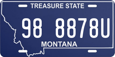 MT license plate 988878U