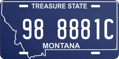 MT license plate 988881C