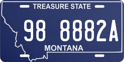 MT license plate 988882A