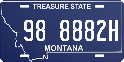 MT license plate 988882H