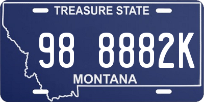 MT license plate 988882K