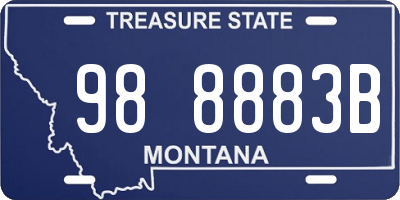 MT license plate 988883B