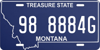 MT license plate 988884G