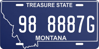 MT license plate 988887G