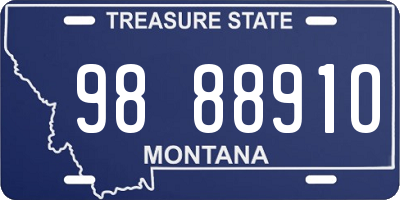 MT license plate 988891O