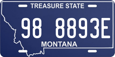 MT license plate 988893E