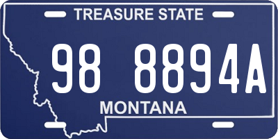 MT license plate 988894A