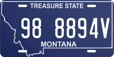 MT license plate 988894V