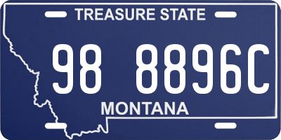 MT license plate 988896C