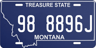 MT license plate 988896J