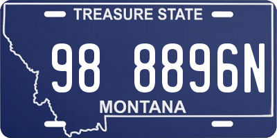 MT license plate 988896N