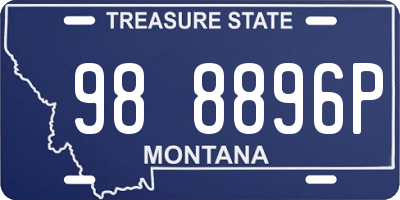 MT license plate 988896P