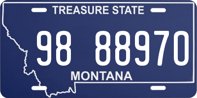 MT license plate 988897O
