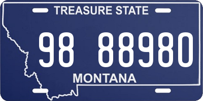 MT license plate 988898O