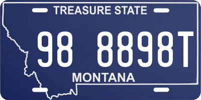 MT license plate 988898T