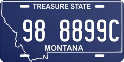 MT license plate 988899C