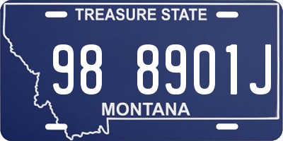 MT license plate 988901J